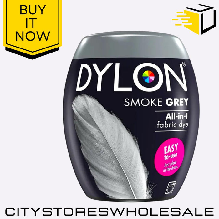 All In One Dylon Fabric Machine Dye Pod Smoke Grey Clothes Home Washing 350g