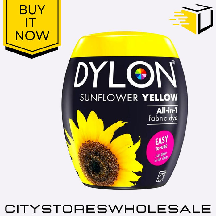 All In One Dylon Fabric Machine Dye Pod Sunflower Yellow Clothes Washing 350g