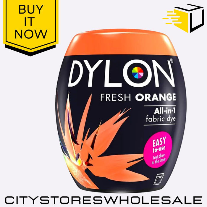 All In One Dylon Fabric Machine Dye Pod Fresh Orange Clothes Washing 350g