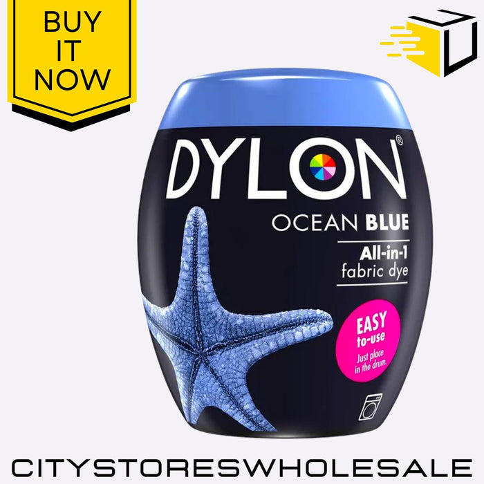 All In One Dylon Fabric Machine Dye Pod Ocean Blue Clothes Washing 350g