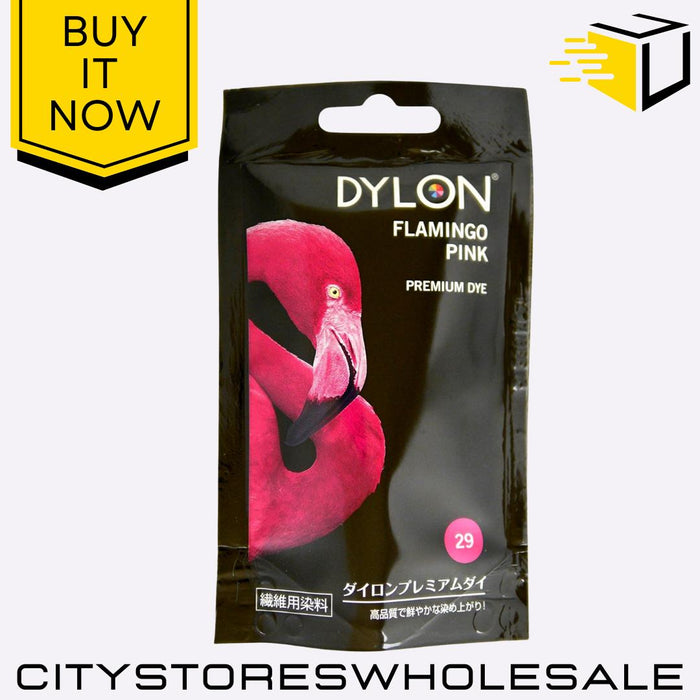 Fabric Hand Dye Flamingo Pink Clothes & Fabric Dye Intense Jeans 50g Dylon