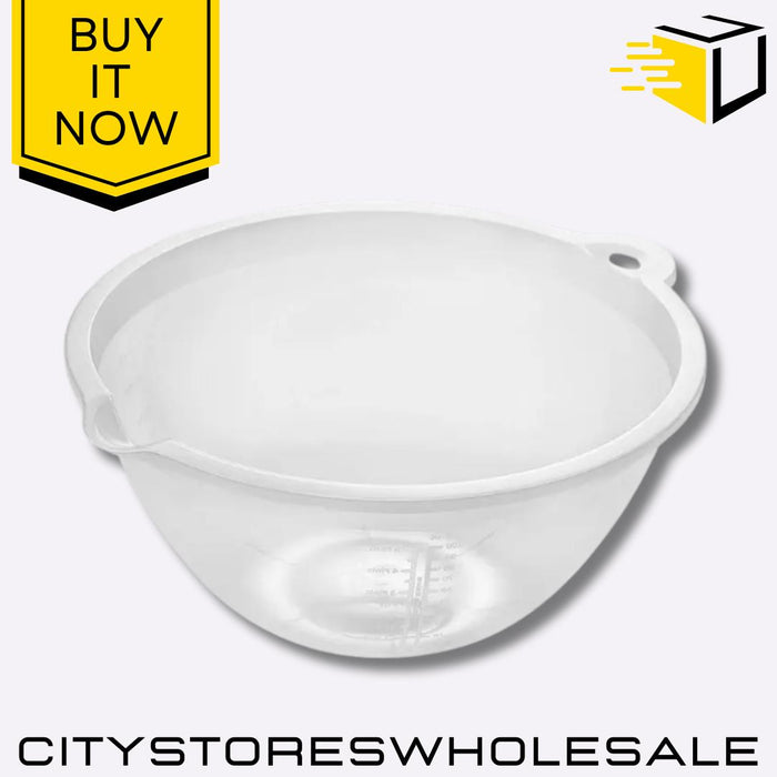 Mixing Bowl Plastic Small Clear Baking Cooking Kitchen Prep Bowl 700ml Addis