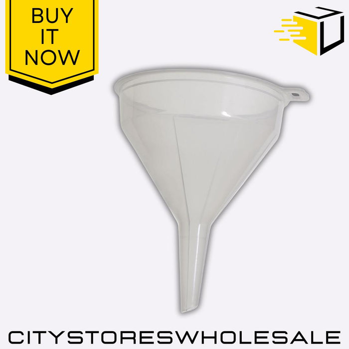 Plastic 14cm Large Funnel Transparent Wide Neck Spout For Kitchen & Garage Addis