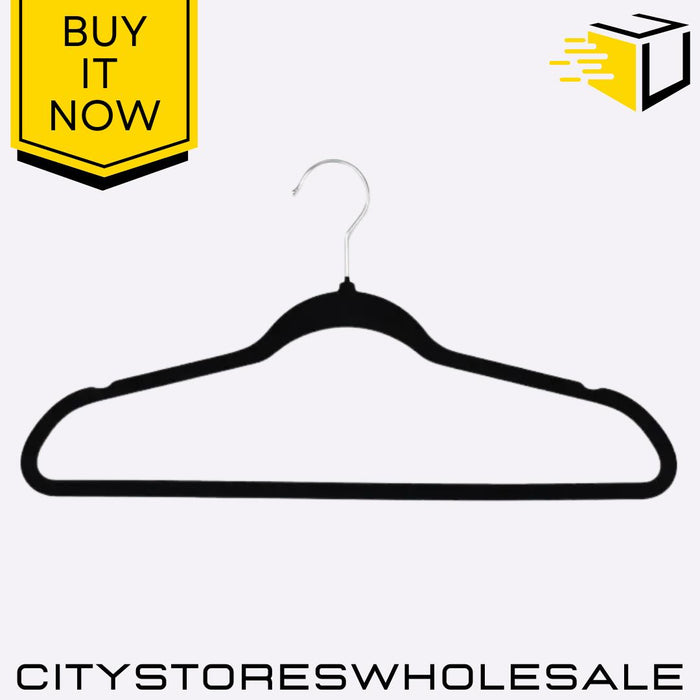 Soft Touch Velvet Coat Hangers Non Slip Slim Clothes Hangers 5 Pack Addis