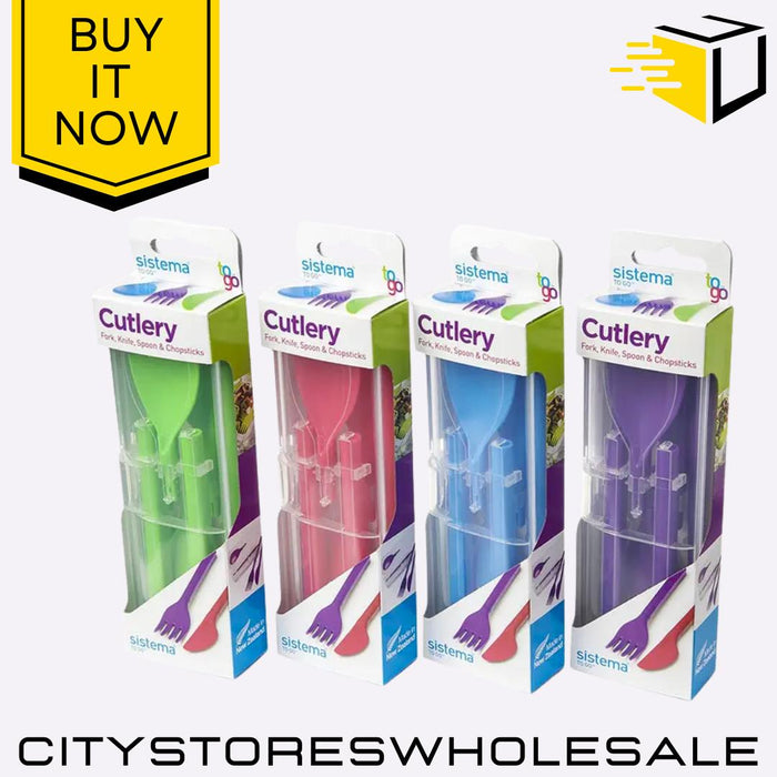 Fold Away Plastic Cutlery Set Portable Reusable Travel Lunch Camping Sistema