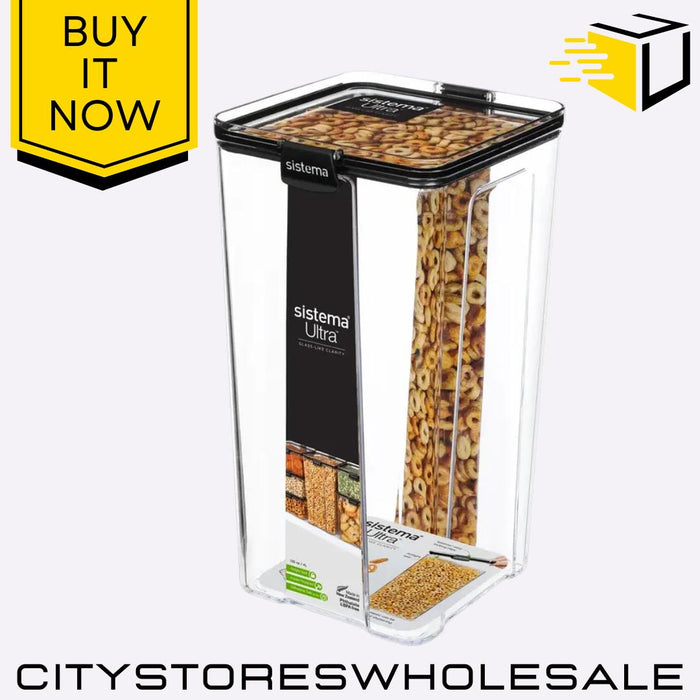 Tritan Ultra 4L Food Storage Container Airtight Leakproof BPA Free Sistema