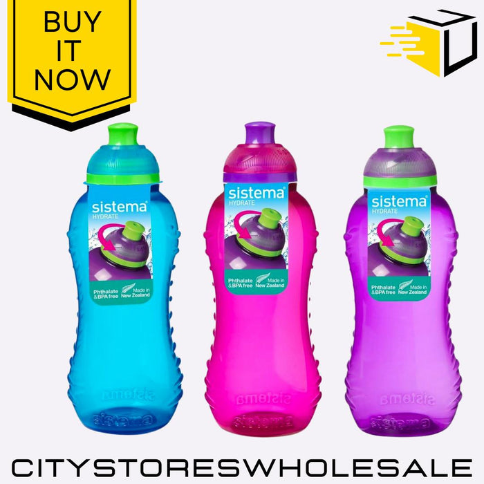 Squeeze Bottle 460ml Sports Water Drink Bottle BPA Free Random Colour Sistema