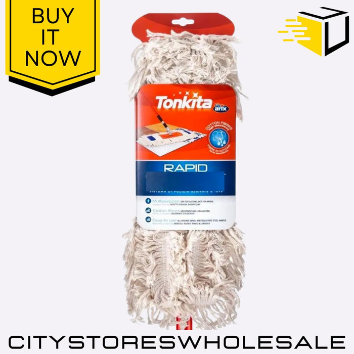 Rapid Dust & Wash Flat Mop Refill Pad Replacement Head Floor Cleaner Tonkita