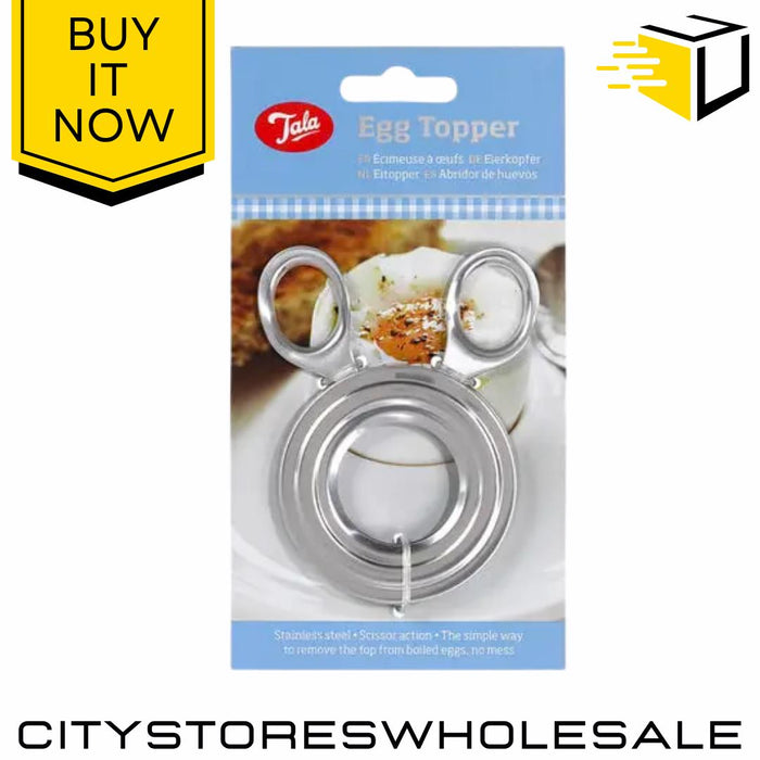 Stainless Steel Egg Topper Cutter Cracker Tool for Soft & Hard Eggs Tala