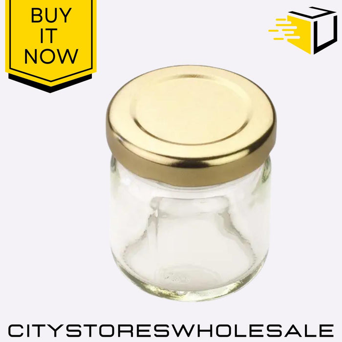 5oz Glass Preserve Jam Jar with Gold Screw Lid Storage Container Tala