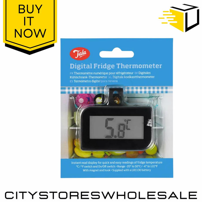 Digital Fridge Thermometer LCD Display Freezer Cooler Temp Monitor Tala