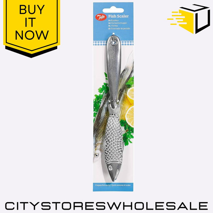 Fish Scaler Aluminium Lightweight Handheld Kitchen Tool Descaler Cleaner Tala