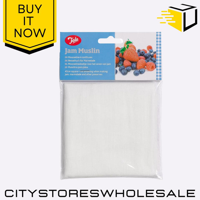 Jam Muslin Cloth 46cm x 46cm Straining Preserving Cheesecloth Kitchen Use Tala