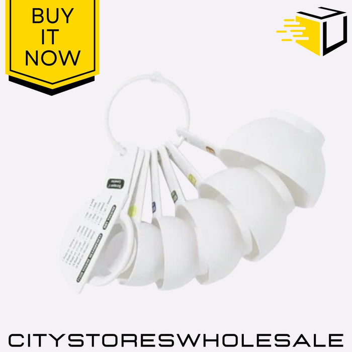 7pc Kitchen Measuring Set Cooking Baking Cups Spoons Plastic Dishwasher Tala
