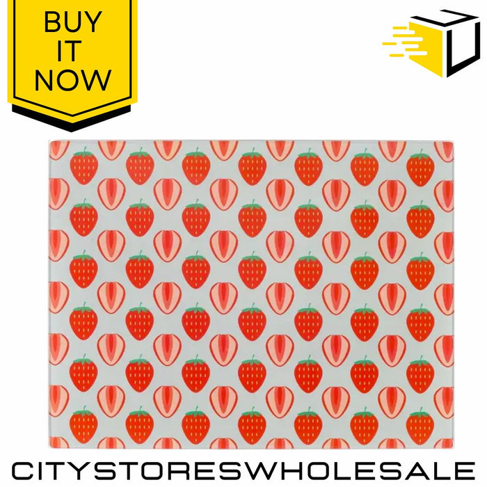 Glass Worktop Saver Fruit Design Cutting Board Chopping Mat Kitchen Tala