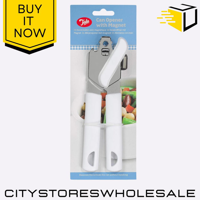 Can Opener With Magnet Strong Grip, Smooth Cut, Tin Opener Kitchen Tool Tala