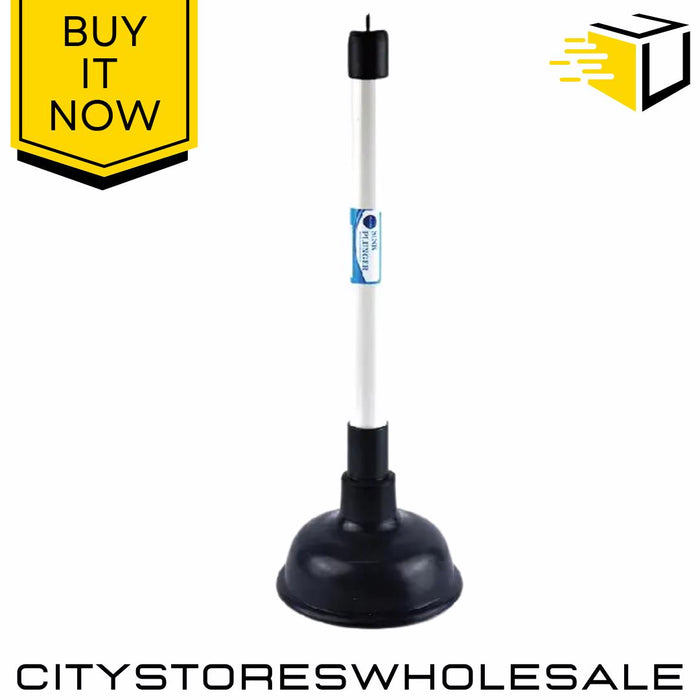 Heavy Duty Sink Plunger With Plastic Handle | Drain Unblocker Kitchen Tool