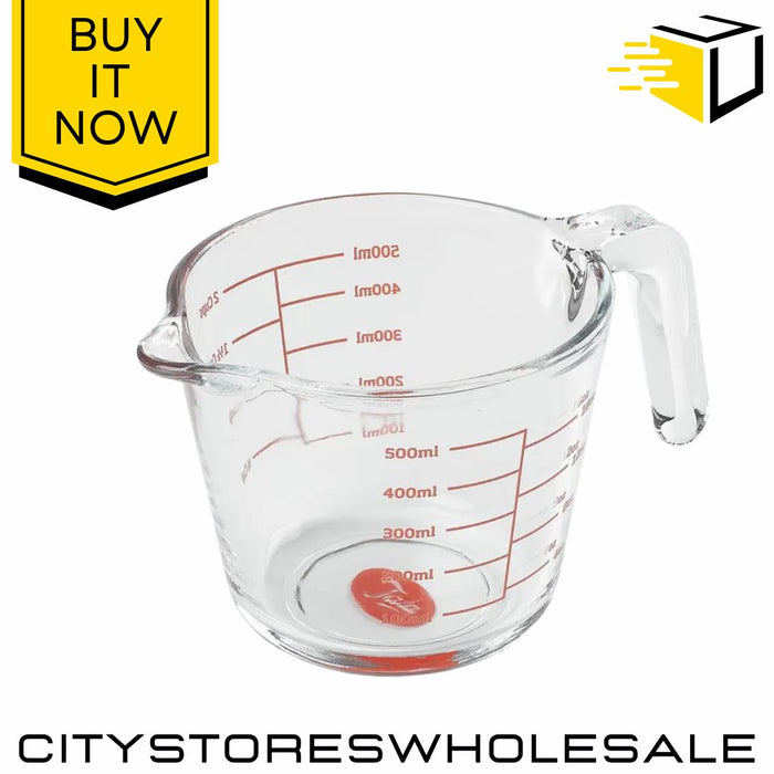 Glass Measuring Jug 500ml Heatproof Kitchen Scale Cup Cooking Baking Tala