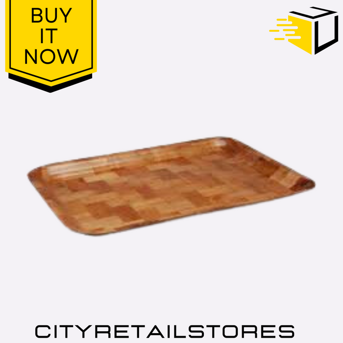 Woven Bamboo Wood Serving Apollo Tray Stylish and Durable Kitchenware 36 x 24cm