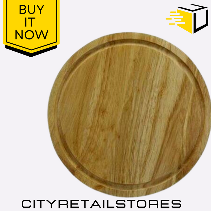 Round Chopping Board Apollo 25cm Hevea Wood Durable Cutting Board Kitchen