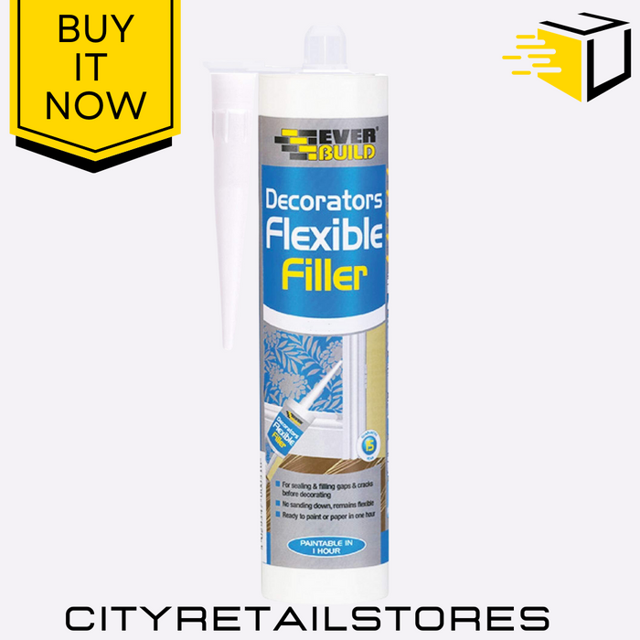 Crack Resistant Flexible Decorators Filler White Paintable Seal Everbuild