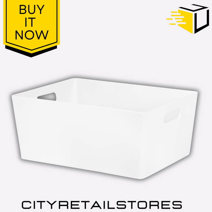 Storage Basket 5.02 Rectangular Ice White Solution Durable & Stylish Wham