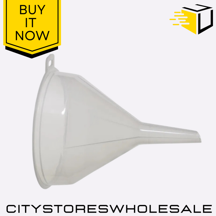 Clear Funnel 8cm Durable Plastic Kitchen & DIY Tool For Easy Pouring Whitefurze