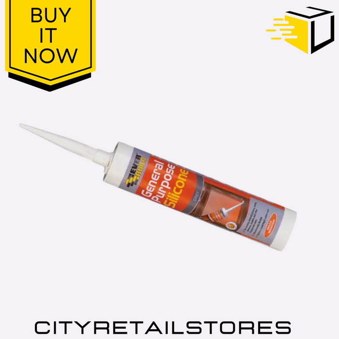 Grey General Purpose Silicone Sealant Everbuild Waterproof & Flexible 310ml