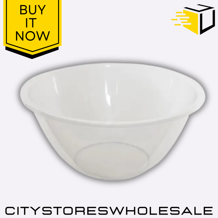 20cm Mixing Bowl Durable Plastic Bowl Baking Cooking And Serving Whitefurze