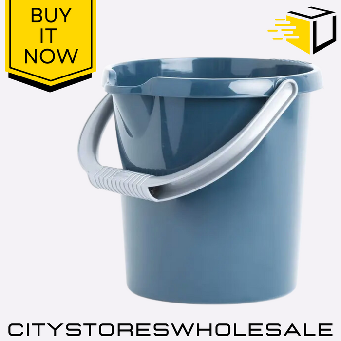 Casa 5L Bucket Navy Blue Durable Plastic Design With Handle For Cleaning Wham