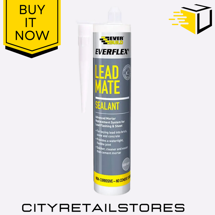 Everflex Lead Mate Sealant High Strength Weatherproof Grey Everbuild 295ml