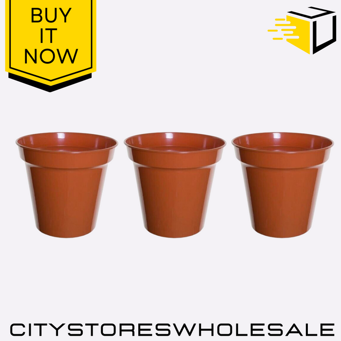 15cm (6 Inch) Planter Garden Pot Durable Indoor Outdoor Plant Pot 3PK Whitefurze