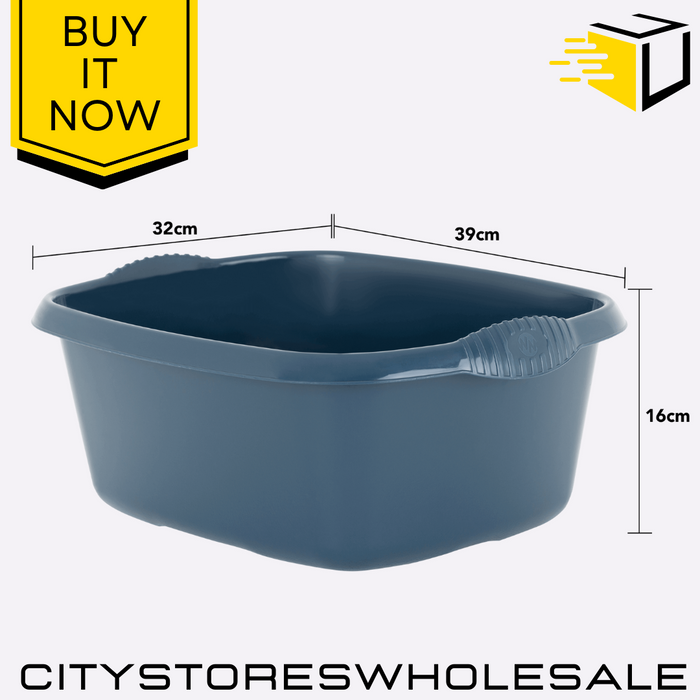 Casa 39cm Rectangular Bowl Navy Durable Plastic Serving Dish For Kitchen Wham