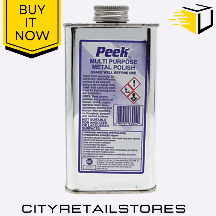 Metal Polish Peek Multi Purpose Bottle Cleaner for Brass, Copper, Chrome 250ml