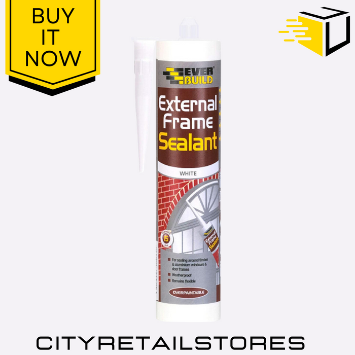 290ml Everbuild External Frame Sealant White Flexible Weatherproof Sealant