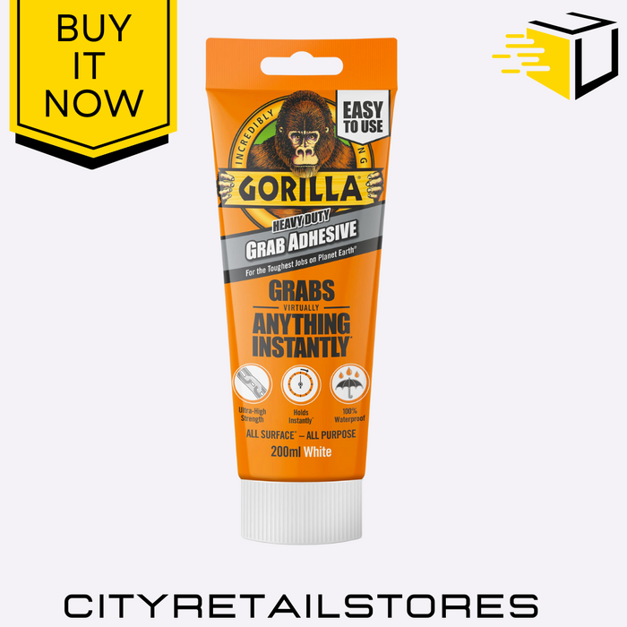 Heavy Duty Gorilla Grab Adhesive Glue All-Purpose Strong Bond In / Outdoor 200ml