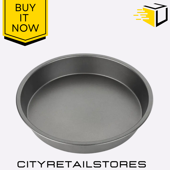 Non-Stick 21cm Cake Pan Chef Aid with Fixed Base Round Baking Tin Durable Base