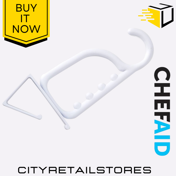 White Plastic Over Door Hanger Convenient Storage Solution Chef Aid