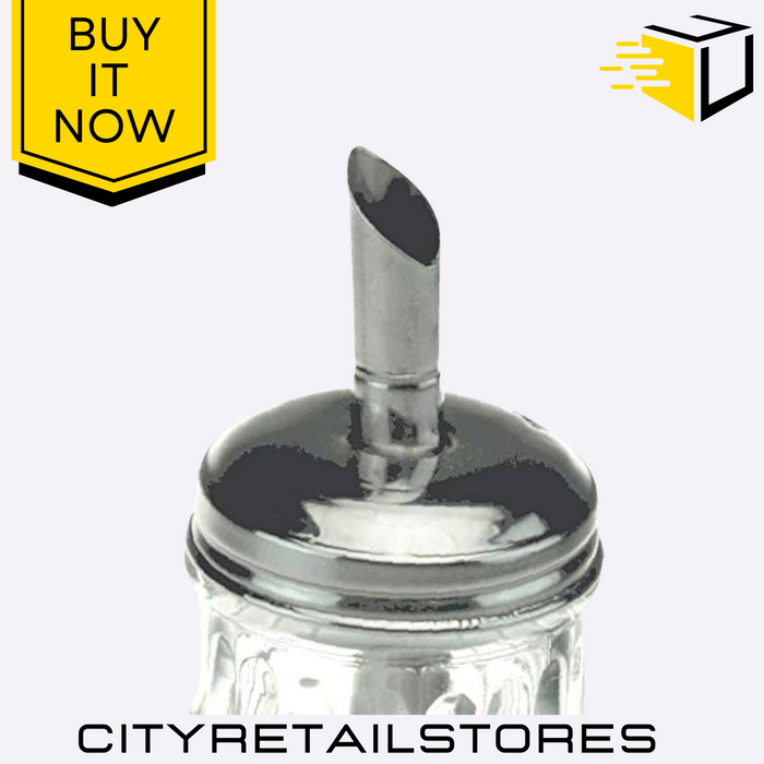 Glass Sugar Pourer Small Elegant Sugar Dispenser With Lid Apollo 11 x 7 cm