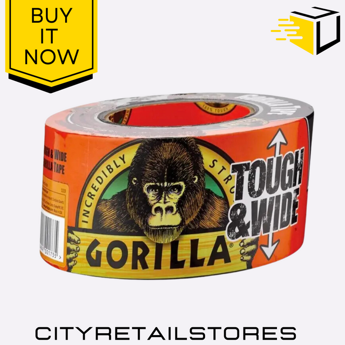 73mmx27m Gorilla Tough & Wide Glue Tape Heavy Duty Strong Adhesive Out & Indoor