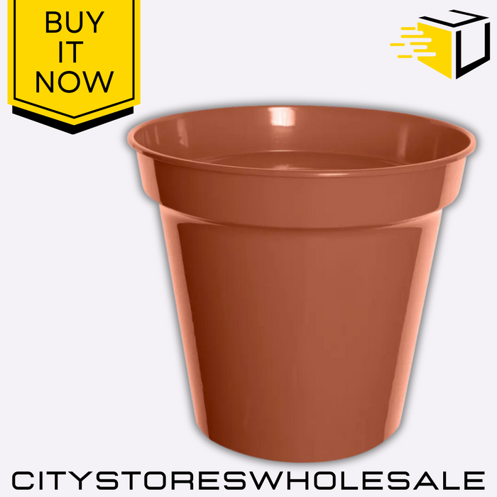 32cm Garden Pot Terracotta Durable Plastic Plant Indoor & Outdoor Whitefurze