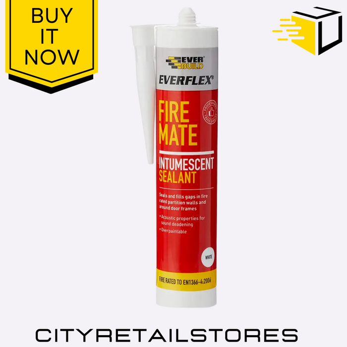 Everflex Fire Mate Sealant High Everbuild Temp Resistant Fireproof 295ml