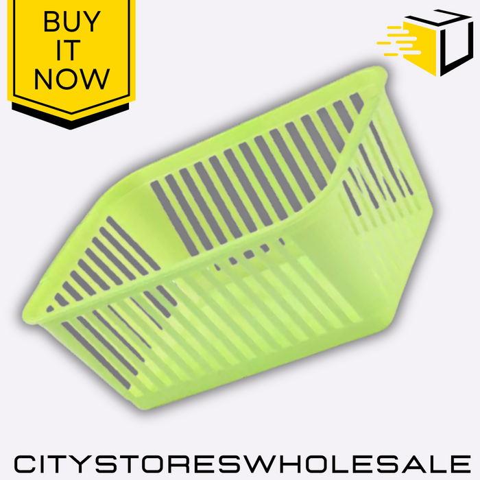 Handy Basket Lime Green 37cm Storage Solution For Home & Garden Whitefurze