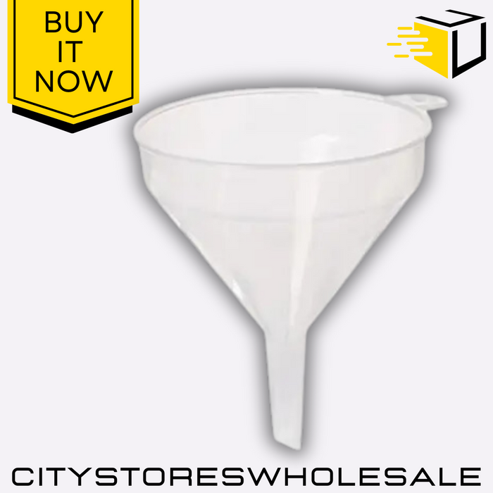 Clear Funnel 8cm Durable Plastic Kitchen & DIY Tool For Easy Pouring Whitefurze