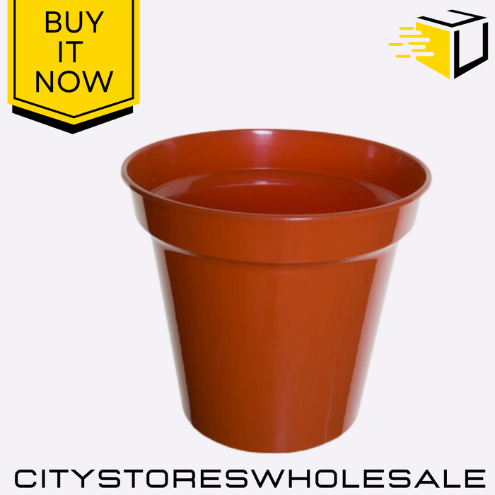 Terracotta Plastic Plant Pots 7.5cm Durable Garden Planters 10 Pack Whitefurze