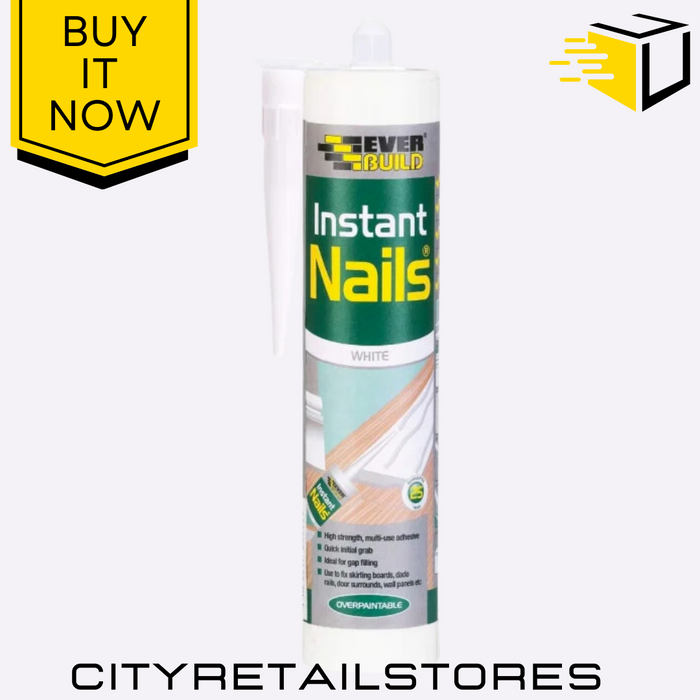 Instant Nails Everbuild Strong Grab Adhesive Sealant Heavy Duty Multi-Use 290ml