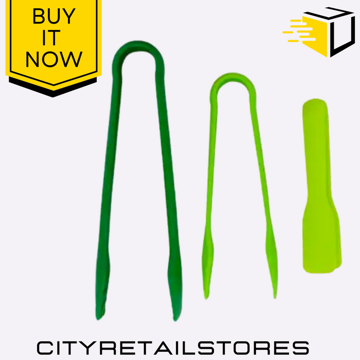 Serving Tongs Apollo Plastic Durable Kitchen Tools for BBQ, Salad & Cooking 3pk