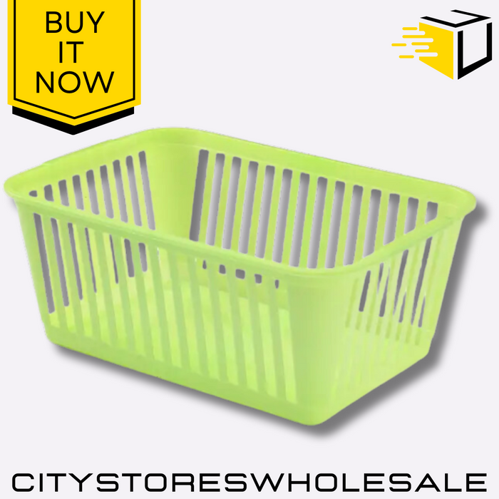 Handy Basket Lime Green 37cm Storage Solution For Home & Garden Whitefurze