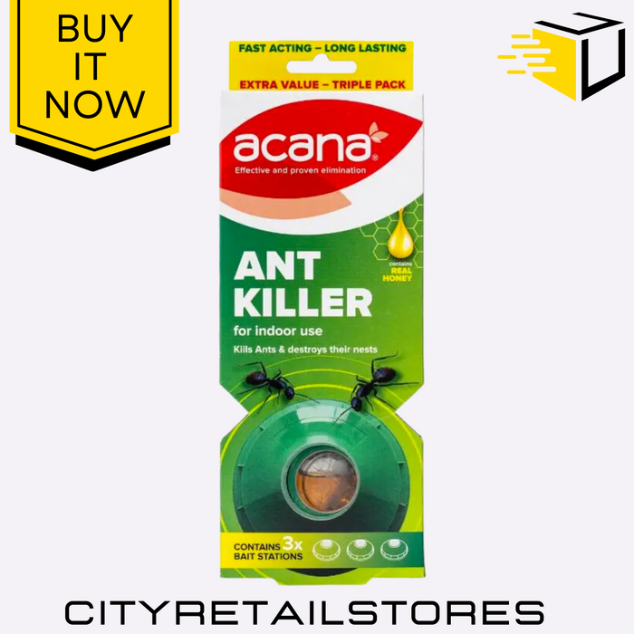 Ant Killer Bait Stations Indoor & Outdoor Ant Control Traps 3 Pack Acana