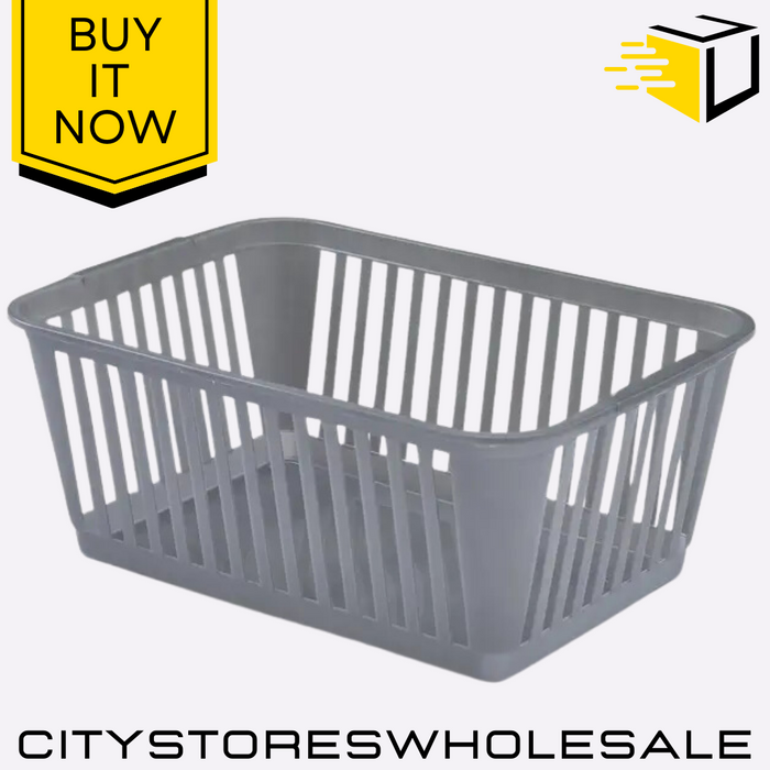 Handy Basket Silver 45cm Storage Solution For Home & Garden Whitefurze